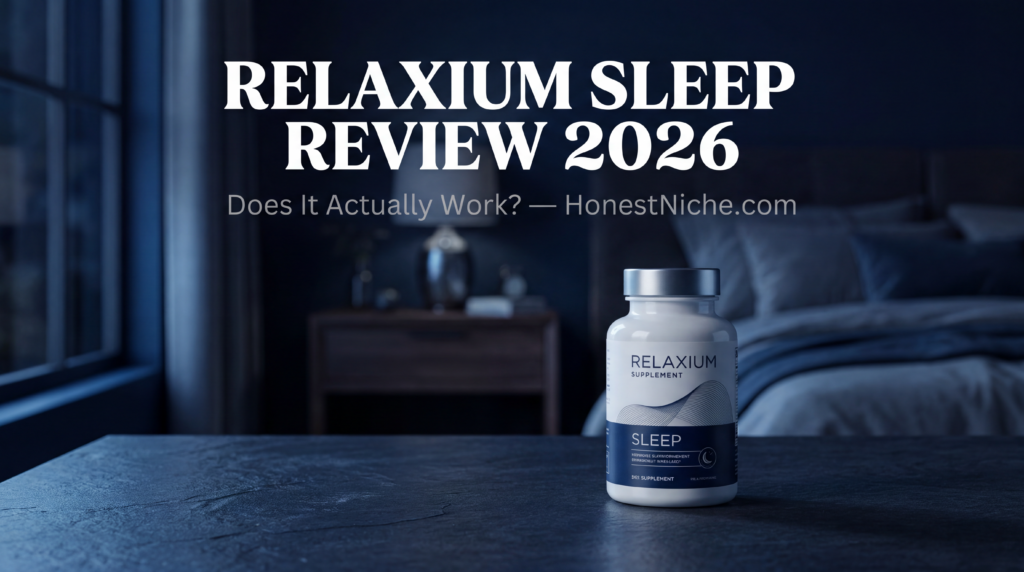 Relaxium Sleep review 2026 — melatonin and magnesium glycinate sleep supplement tested by HonestNiche