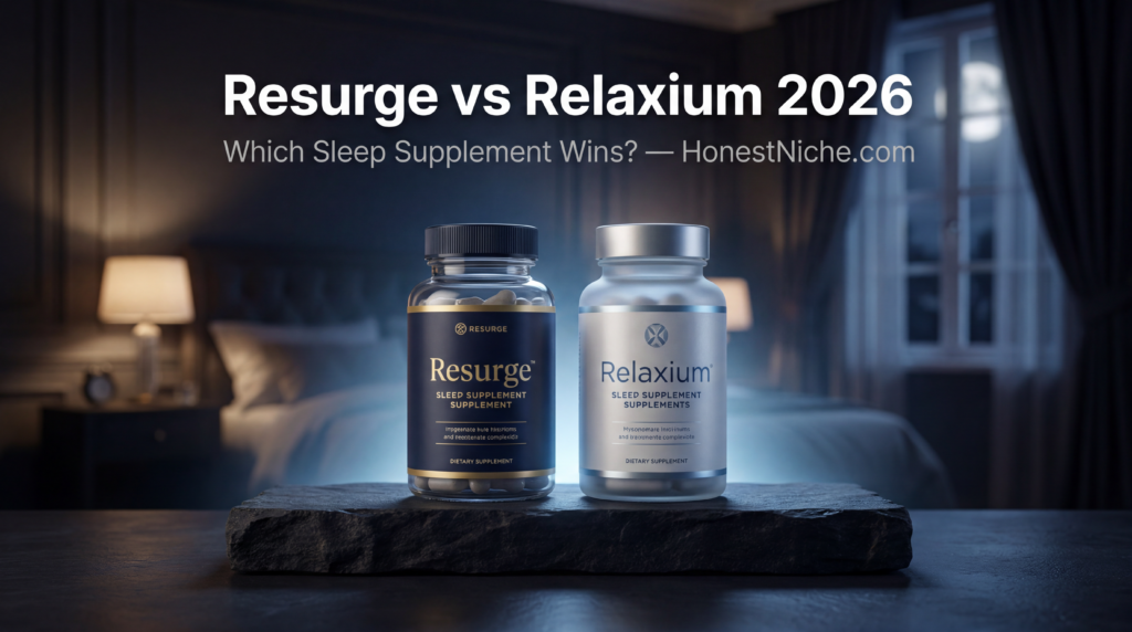 Resurge vs Relaxium 2026 — sleep supplement comparison by HonestNiche